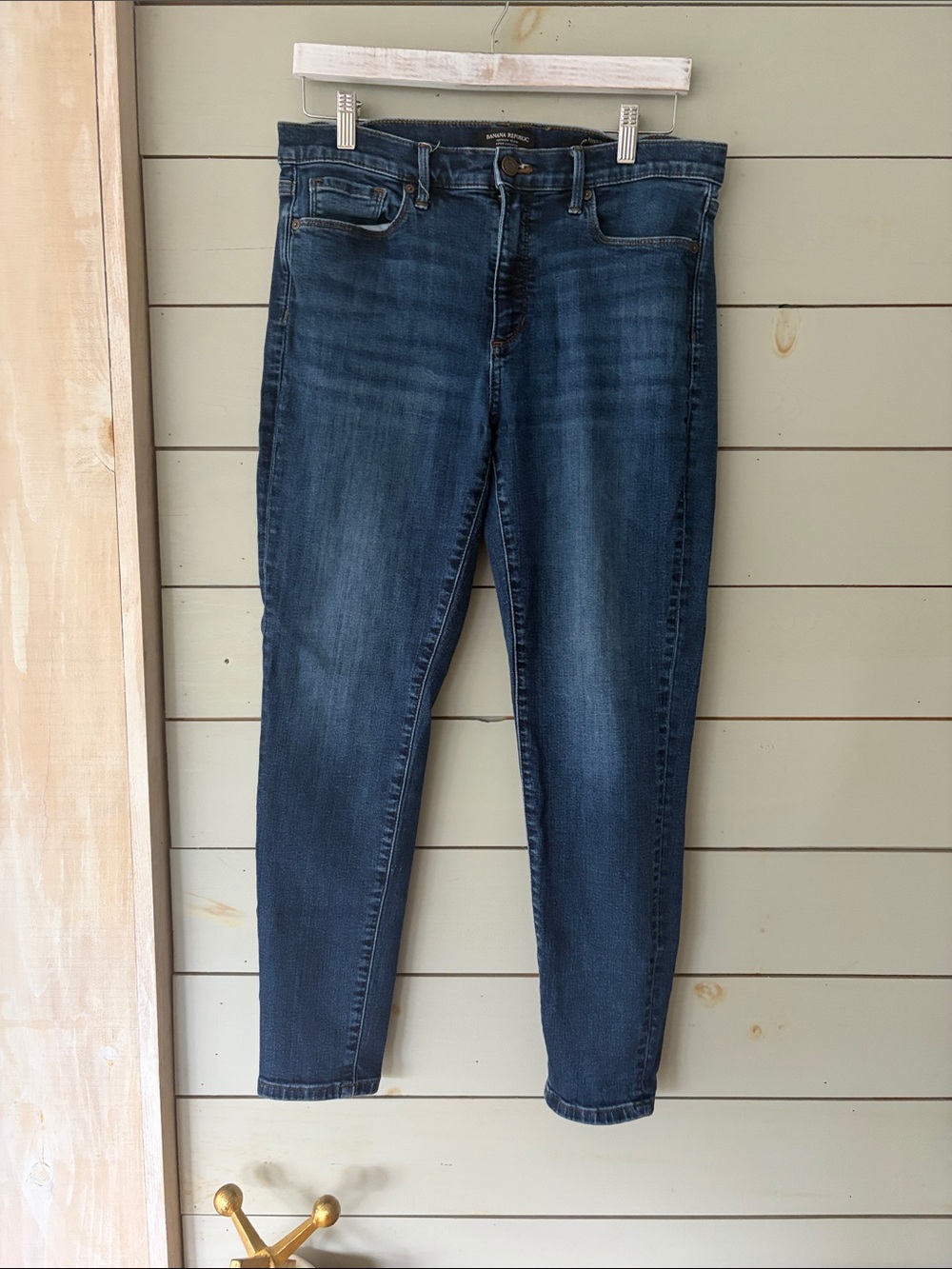 Banana Republic Dark Blue Cropped Slim Jeans